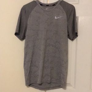 Gray Mens Nike Dri-fit Running Shirt